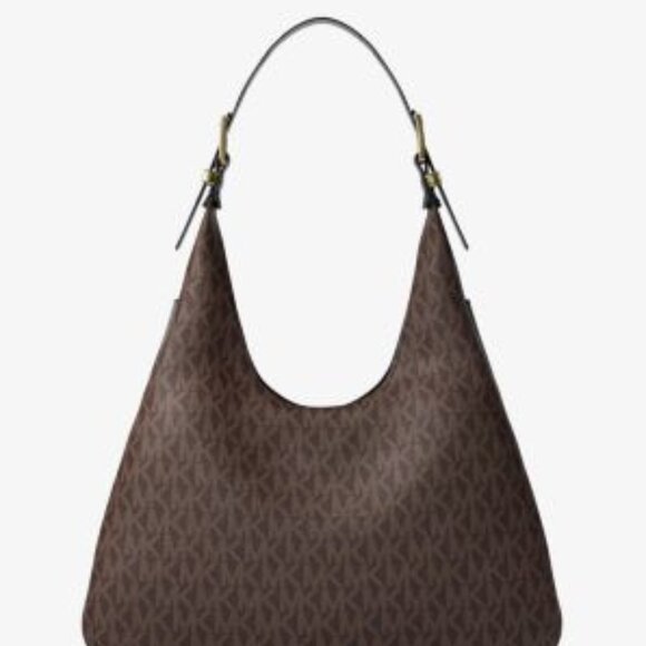 Michael Kors Medium Signature Logo Shoulder Bag and Matching wallet - Picture 1 of 5